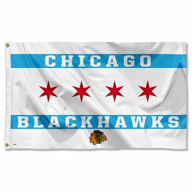 WinCraft Chicago Blackhawks City of Chicago 3x5 Feet Banner Flag