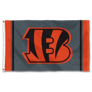 WinCraft Cincinnati Bengals Blackout Sideline Flag Outdoor Indoor 3x5 Foot Banner