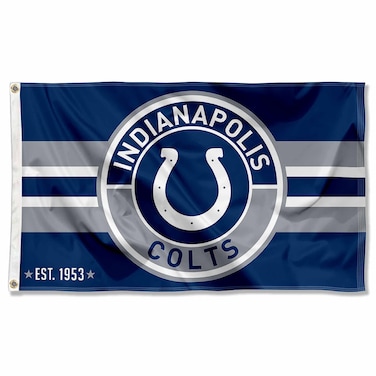 WinCraft Indianapolis Colts Patch Button Circle Logo Flag Large 3x5 Banner