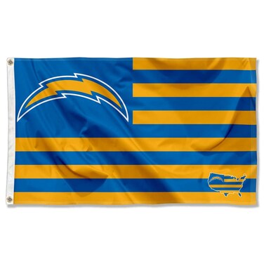 WinCraft Los Angeles Chargers USA American Nation Stripes 3x5 Grommet Flag