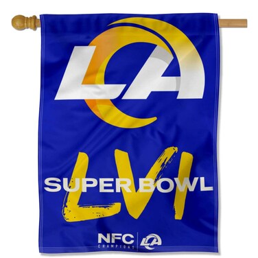 WinCraft Los Angeles Rams Super Bowl LVI NFC Champions House Banner Flag