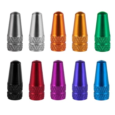 LIOOBO 20pcs Valve Cap Anodized Machined Aluminum Alloy French Style Bicycle Bike Tire Valve Caps Dust Covers