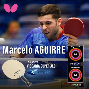 Butterfly The Identical Racket Used by Marcelo Aguirre   Perfect for Two-Winged, All-Around Looper   Pro-Line Series   Recommended for World Class Play