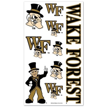 WinCraft Wake Forest Demon Deacons Official NCAA 4 inch x 7 inch Temporary Tattoos by 843593
