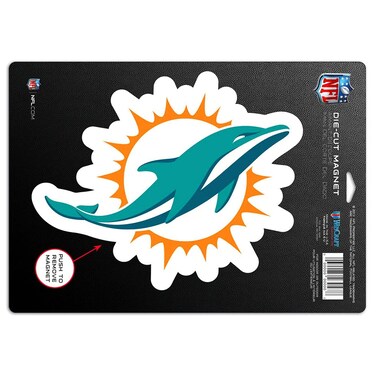 WinCraft Miami Dolphins 6" x 9" Car Magnet