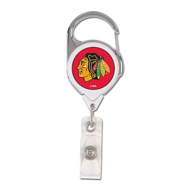 NHL Chicago Blackhawks Retractable Premium Badge Holder, Team Color, One Size