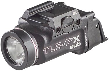 Streamlight 69400 TLR-7 X sub 500-Lumen Tactical Weapon Light Designed Exclusively and Solely for Railed Glock 43X Mos/48 Mos/43X Rail/48 Rail subcompact Handguns with Mounting Kit and Keys, Black