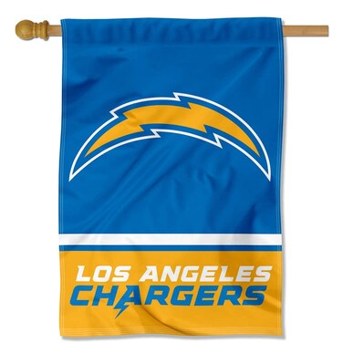 Los Angeles Chargers Wordmark Logo Double Sided Banner Flag