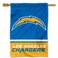Los Angeles Chargers Wordmark Logo Double Sided Banner Flag