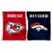 WinCraft Chiefs and Broncos House Divided Flag Rivalry Banner