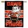 WinCraft Cleveland Browns Dawg Pound Brownie Double Sided Banner Flag