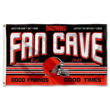 WinCraft Cleveland Browns Fan Man Cave Banner Flag