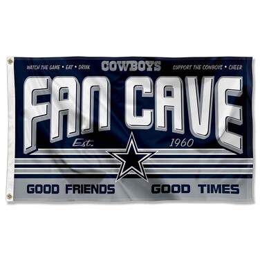 WinCraft Dallas Cowboys Fan Man Cave Banner Flag