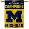 WinCraft Michigan Team University Wolverines 2023 College Football National Champions Banner Vertical Flag