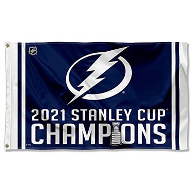 WinCraft Tampa Bay Lightning 2021 Cup Champions Grommet Flag