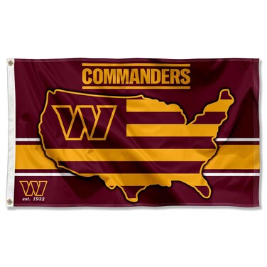 WinCraft Washington Commanders Nation USA American Country Large Pole Flag