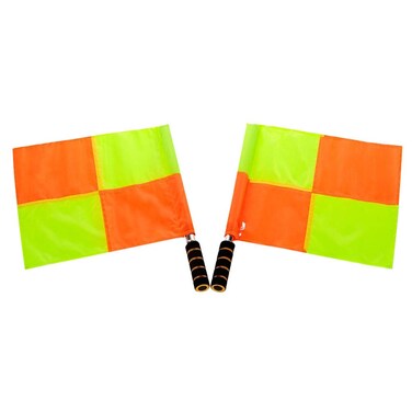 2pcs Referee Flag Hand Signal Flag Waving Flag Match Flag Referee Linesman Flags Soccer Flags Soccer Flag Rugby Soccer Linesman Flag Football Accessories