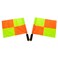 2pcs Referee Flag Hand Signal Flag Waving Flag Match Flag Referee Linesman Flags Soccer Flags Soccer Flag Rugby Soccer Linesman Flag Football Accessories