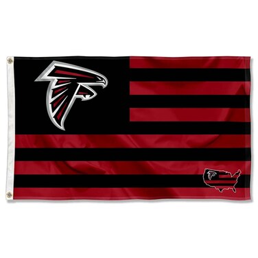 WinCraft Atlanta Falcons USA American Nation Stripes 3x5 Grommet Flag