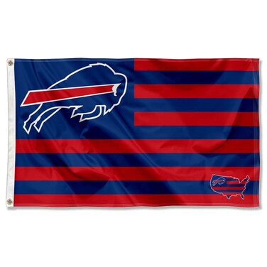WinCraft Buffalo Bills USA American Nation Stripes 3x5 Grommet Flag