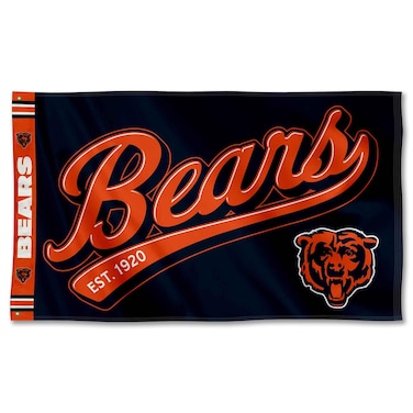 WinCraft Chicago Bears Script Logo Premium Flag
