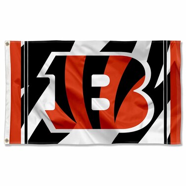 WinCraft Cincinnati Bengals White Stripes Flag Outdoor Indoor 3x5 Foot Banner
