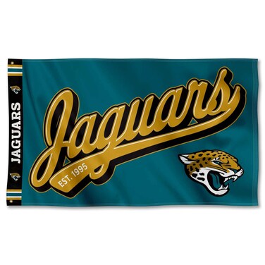 WinCraft Jacksonville Jaguars Script Logo Premium Flag
