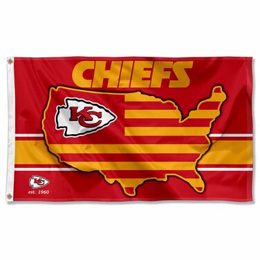 WinCraft Kansas City Chiefs Nation USA American Country 3x5 Flag