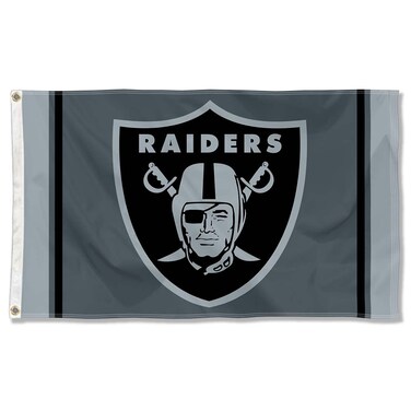 WinCraft Las Vegas Raiders Blackout Sideline Flag Outdoor Indoor 3x5 Foot Banner