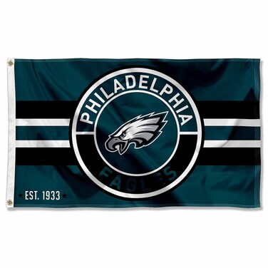 WinCraft Philadelphia Eagles Patch Button Circle Logo Flag Large 3x5 Banner