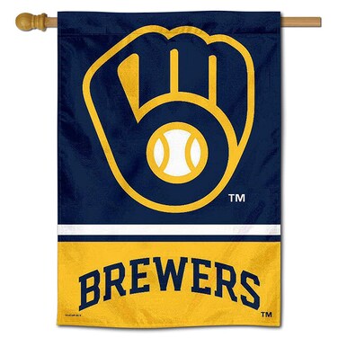 WinCraft Milwaukee Brewers Double Sided House Banner Flag