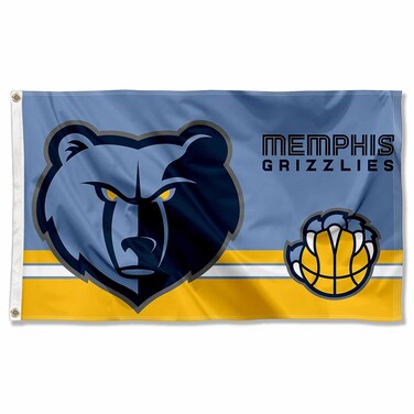 WinCraft Memphis Grizzlies Dual Logo Indoor Outdoor Flag Banner