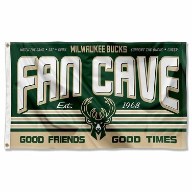 WinCraft Milwaukee Bucks Fan Man Cave Banner Flag