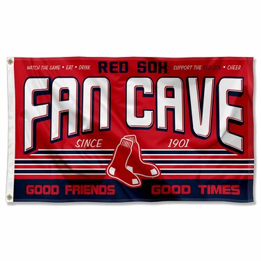 WinCraft Boston Red Sox Fan Man Cave Banner Flag