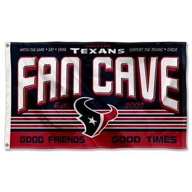 WinCraft Houston Texans Fan Man Cave Banner Flag