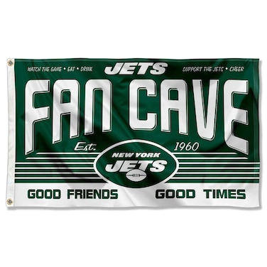 WinCraft New York Jets Fan Man Cave Banner Flag