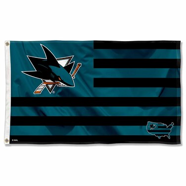 WinCraft San Jose Sharks American Nation 3x5 Flag