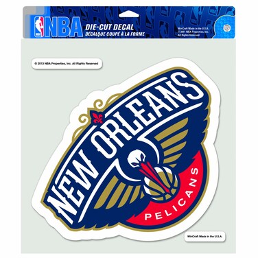 NBA New Orleans Pelicans Die Cut Colored Decal, 8 x 8-Inch