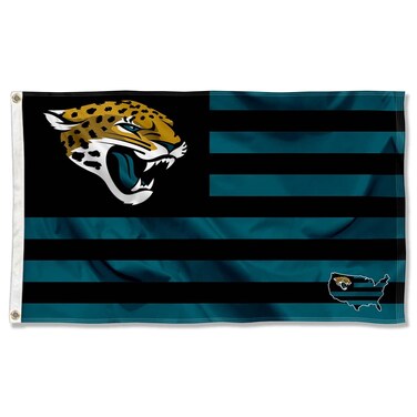 WinCraft Jacksonville Jaguars USA American Nation Stripes 3x5 Grommet Flag