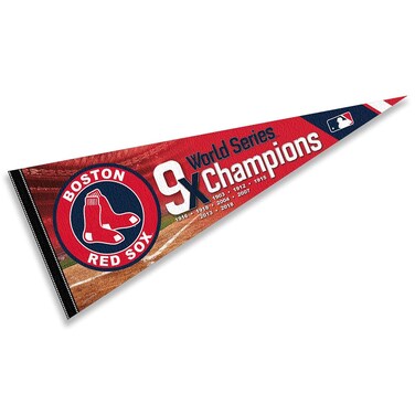 WinCraft Red Sox 9 Time Champions Pennant Flag