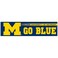 WinCraft UNIVERSITY OF MICHIGAN GO BLUE BUMPER STICKER NCAA