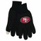 NFL San Francisco 49Ers Technology Touch Gloves, Black, O/S