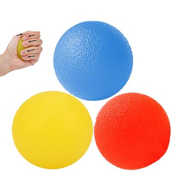 FMELAH 3 Resistance Levels Physical Therapy Hand Exercise Balls Stress Relief Balls Set for Adults Squeeze Balls Kits for Hand Finger Wrist Muscles Arthritis Hand Grip Strength Trainer