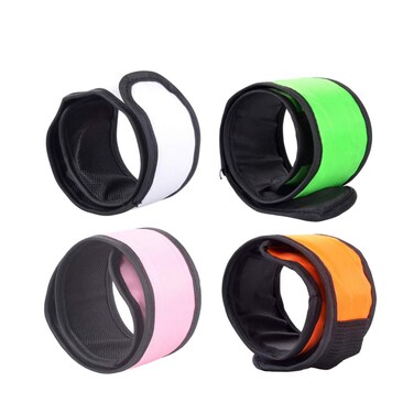 LIOOBO Wrist Wraps Wrist Wraps Wrist Wraps 4pcs LED Sports Armband Safety Light LED Wristband Belt Ankle Band LED Slap Armband Glow Bracelet for Night Running Cycling Wrist Washband Wristbands