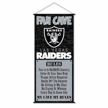 WinCraft Las Vegas Raiders Man Cave Fan Banner Wall Door Scroll