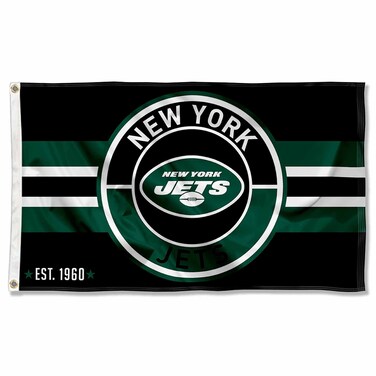 WinCraft New York Jets Patch Button Circle Logo Flag Large 3x5 Banner