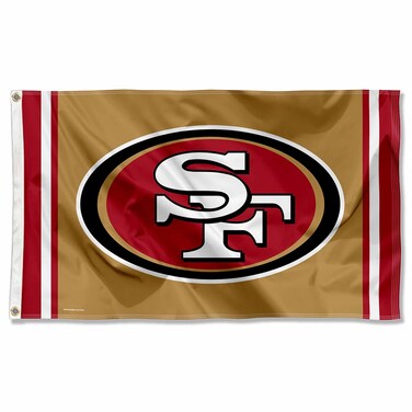 WinCraft San Francisco 49ers Logo Flag Gold and Banner