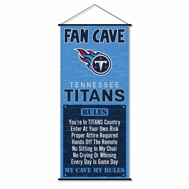 WinCraft Tennessee Titans Man Cave Fan Banner Wall Door Scroll