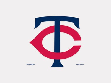 Wincraft MLB Minnesota Twins 92303010 Perfect Cut Color Decal, 4" x 4", Black