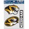 WinCraft NCAA University Missouri Tigers Mizzou Multi-Use Decal 3 Fan Pack, Team Colors, 5.5" x 7.75" Inch Sheet